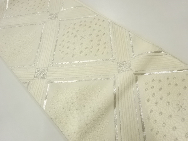 JAPANESE FUKURO OBI / WOVEN FLOWER & TASUKI LATTICE